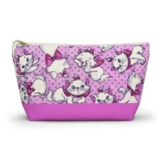 Disney Lady Marie Accessory Pouch w/ T-bottom, Cat Makeup Bag, Aristocats Bag