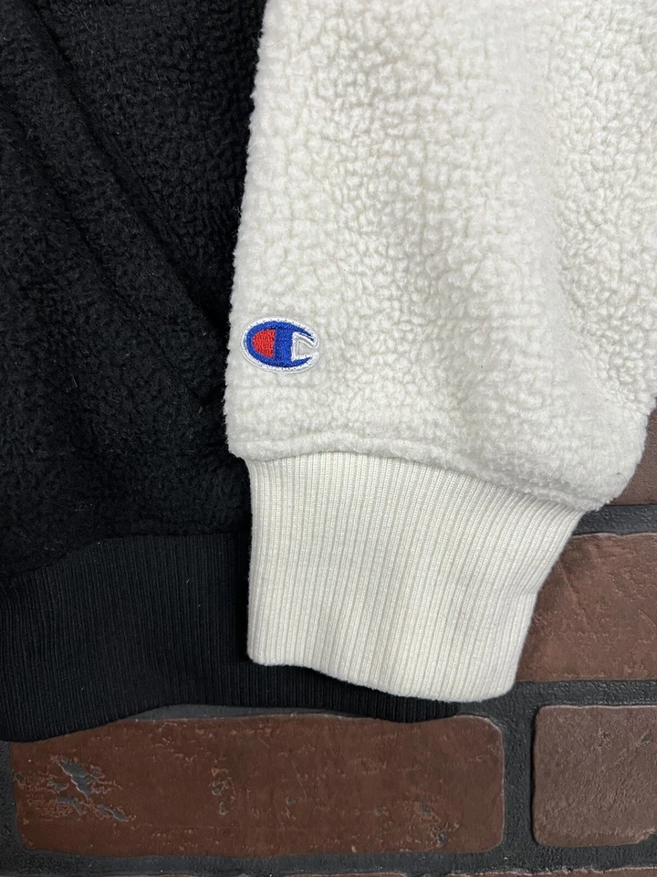 Champion Women's Teddy Fleece Bomber Jacket Black Large - Image 3 of 4