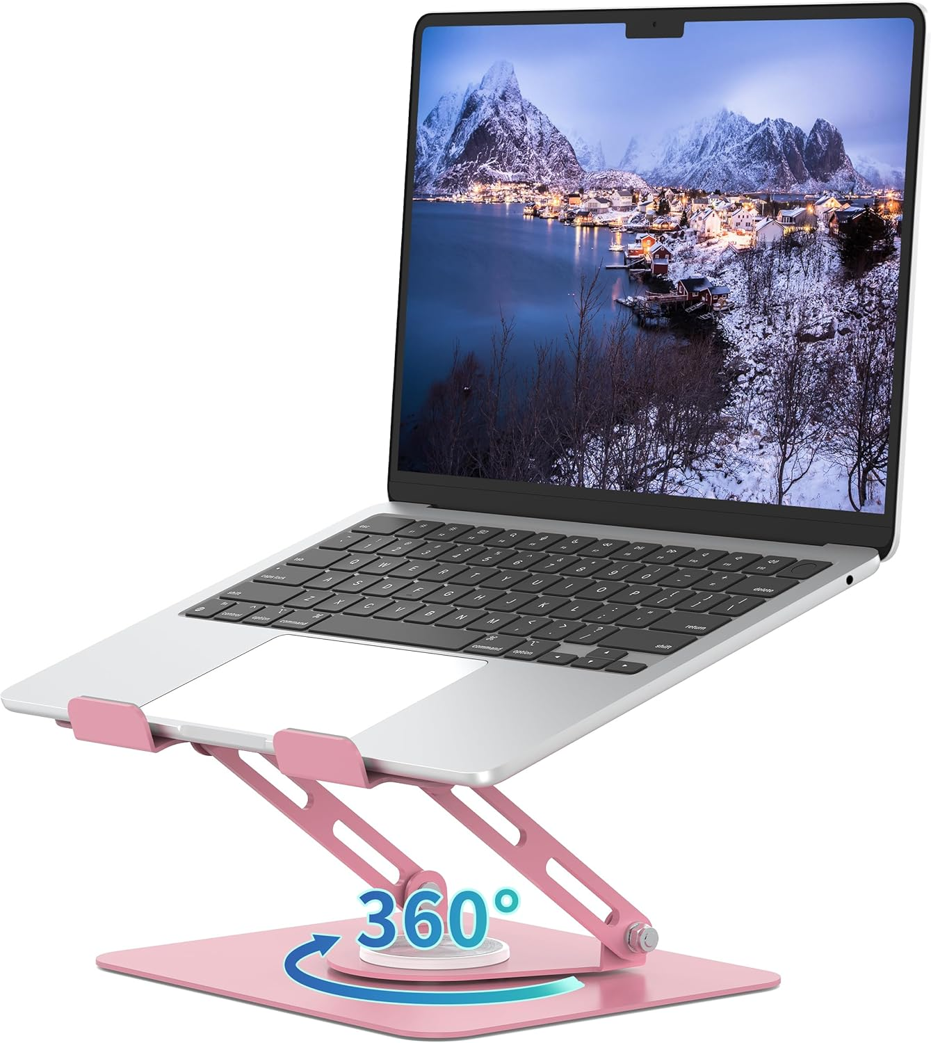 Laptop Stand for Desk w/ 360°Rotating Base Multi-Angle Adjustable Laptop Stands-image