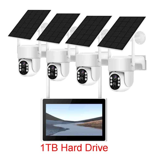 Home CCTV 4MP Outdoor Dome Solar Wireless Security Camera System with Monitor - Picture 8 of 9