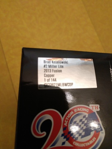 Brad Keselowski #2 Miller Lite #65/144 Copper 1/24 2013 - Picture 3 of 3