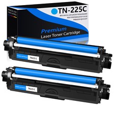 2PK TN225 Cyan Toner Cartridge For Brother TN-221 DCP-9020 MFC-9330CDW HL-3140