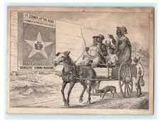 1882 Domestic Sewing Machine Horse & Carriage Family