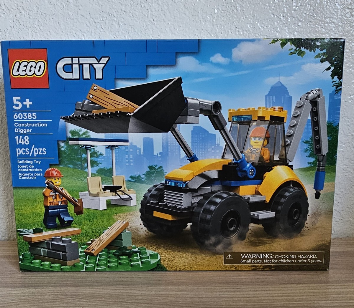 LEGO City Construction Digger 60385 Building Toy Set 148 Pieces
