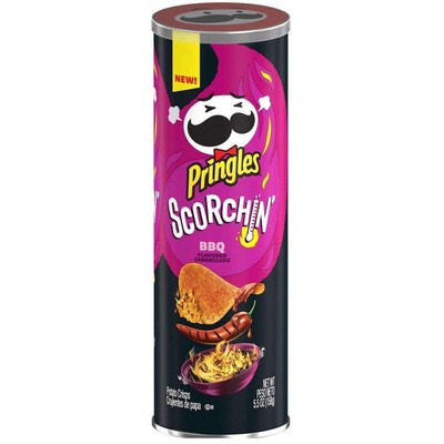 Pringles Scorchin Bbq Potato Crisps, 5.5 Ounce -- 14 per case.