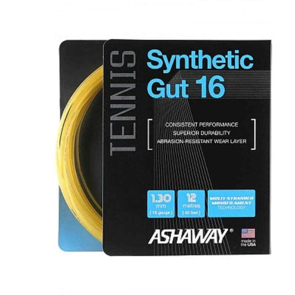 Ashaway SYNTHETIC GUT 16 Tennis String Set - Gold