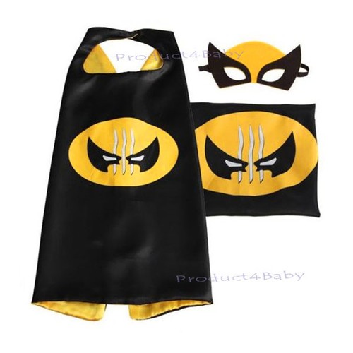 Superhero Cape & Mask for Boys Girls Kids Party Costume Set Spiderman Spidergirl - Picture 24 of 47
