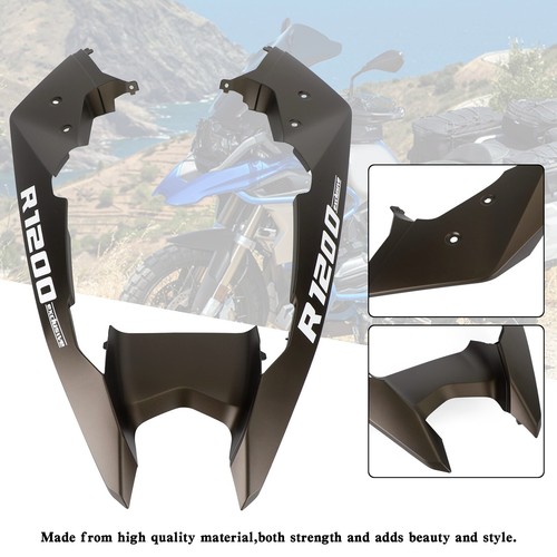 Carénage Avant Extension Bec De Nez Pour BMW R1300GS 2024-2025 – Carénage Aile Avant En Plastique Noir – Accessoire Moto Protection Et Style