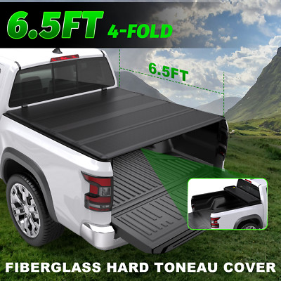 6.5FT FRP 4-Fold Hard Bed Tonneau Cover For 03-2026 Dodge Ram 1500 2500 3500 New