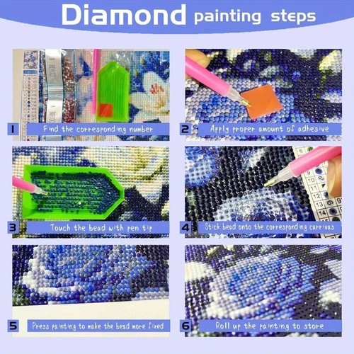 5D Moonlit Landscape with Farm Tools Diamond Painting Kit #104 - Picture 9 of 9