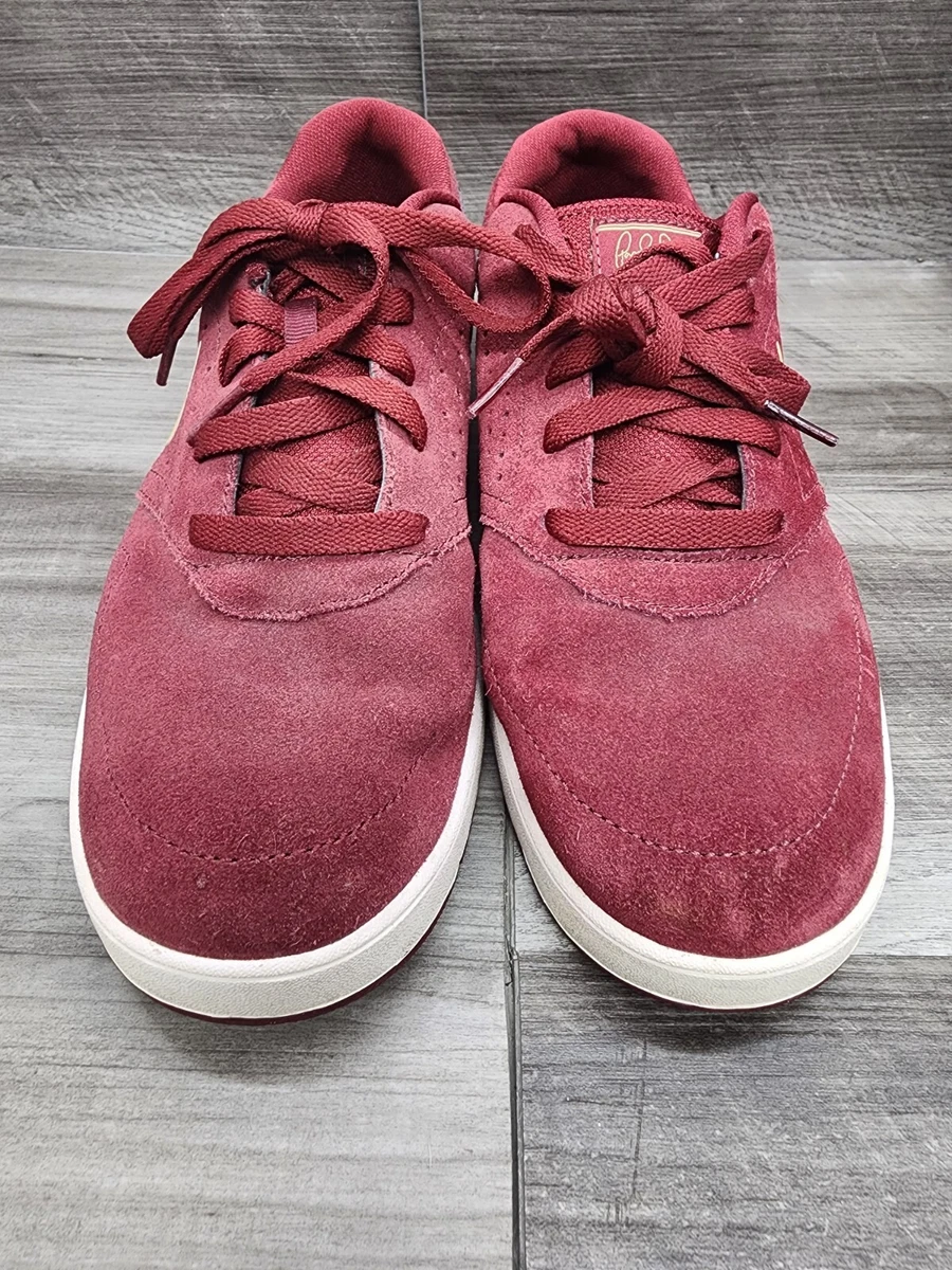 Nike 525024 671 Paul Rodriguez 6 Maroon Suede Skateboarding Shoes