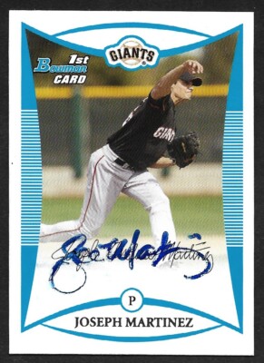 2008 BOWMAN BP 60 Joseph Martinez SAN FRANCISCO GIANTS SIGNED AUTOGRAPH AUTO COA