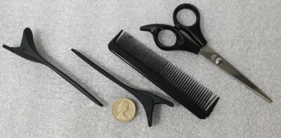 Budget 4 Stück Friseur Haarschneide Schere Kamm Ausdünnung Clips Set Friseur 