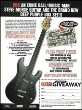 Deep Purple Steve Morse Ernie Ball Music Man guitar giveaway advertisement print