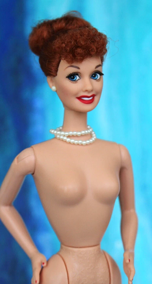 Nude Red Head I Love Lucy Barbie Doll TnT Titian Ginger Hair Rooted EyeLashes - Image 3 of 4