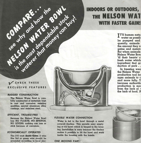 Nelson Automatic Water Bowl Livestock Cow Agricultural Flyer Advertisement - Picture 7 of 8