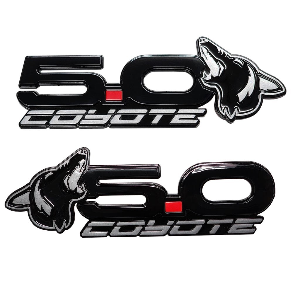 NEW Magnetc Howlng Coyote 5.0 Fender Emblems Fts 64-23 Mustang F150