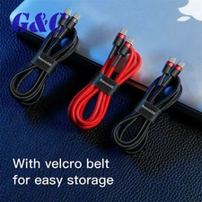 Baseus 60W/100W USB C to Type C Charger Cable Fast Charge Lead Laptop Data Cord