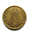 World Coin Sale-1966 Spain 1 Peseta-Aluminuim/Bronze Composition Coin-Km#796
