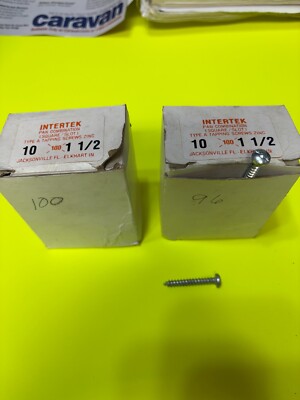 #10 x 1 1/2'' Type A  tapping screws zinc (196 )   pan head combo square/slot