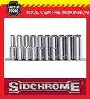 SIDCHROME SCMT14252 10pce METRIC 1/2” DRIVE DEEP SOCKET SET