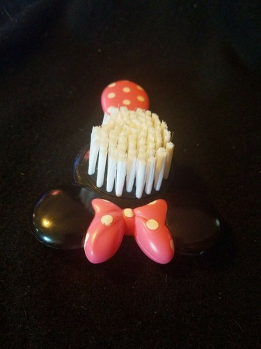 Disney Minnie Mouse Baby Hair Brush Disney Mouse Shaped Pink & Black - Picture 7 of 8