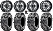 ITP Momentum 14" Wheels Milled 32" Roxxzilla 396 Tires Kawasaki Mule Pro FXT