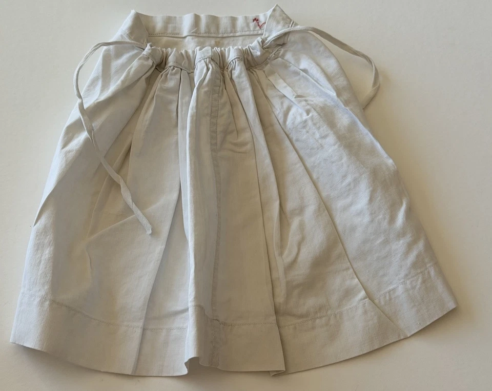 Antigua falda interior eduardiana de algodón para muñeca francesa o alemana grande Foto 3 de 4