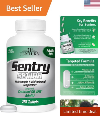 #ad Elevate Wellness with Sentry Senior Tablets 265 Count for Energy amp; Vitality $33.99