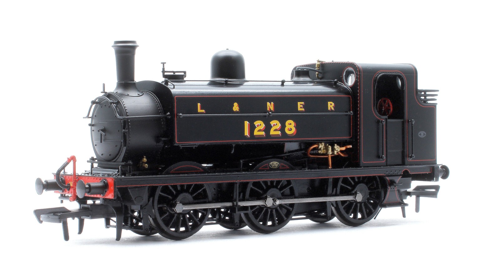Rapido Trains UK 958503 LNER J52/2 No.1228 L&NER Black with Red Lining Steam Tan