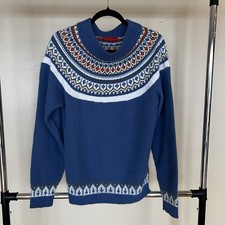 Vintage Jantzen Fair Isle Sweater 100 Orlon Acrylic Snow Mountain Sweater Sz L