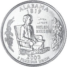 2003 D State Quarter Alabama BU CN-Clad US Coin