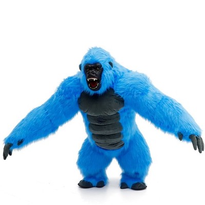 Inflatable Costume Gorilla Plush Mascot Halloween Cosplay Party Event Outfit