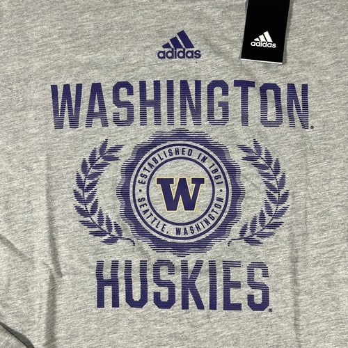 Adidas Womens Size Small Gray Heathered Washington Huskies Creator NCAA T Shirt - Picture 4 of 7