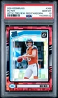 2024 Panini Donruss Bo Nix #369 Optic Preview-Red Pandora Rated Rookie PSA 10