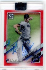 2021 Clearly Authentic #CAA-TR Trevor Rogers Red Rookie Auto /50 Miami Marlins