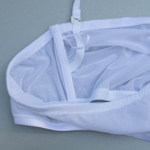 Cosabella Bandeau Bra Women’s M White Mesh Halter Strap Italy NWT Minimalist - Picture 9 of 9