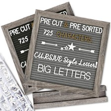 Double Sided Felt Letter Board with Letters - Pre Cut  Sorted 725 letters wi...