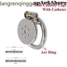 Short Mini Chastity Cage Lock With Prevent Extramarital Steel Chastity Ring Men