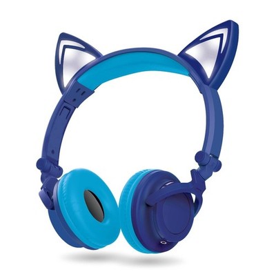 ART+SOUND LED Light Up Kawaii Cat Bluetooth Wireless / Wired Headphones: Kids