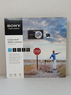 Black SONY Cyber-shot DSC-W530 Digital Camera 14.1 MP 4x Zoom New Sealed