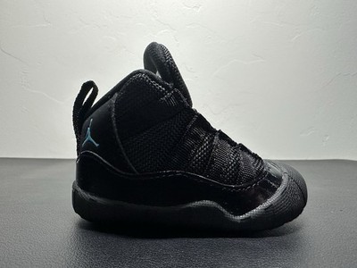 Nike Jordan 11 Crib Bootie Black Gamma Blue Varsity Maize CI6165 047 Size 3C