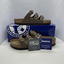 Birkenstock Florida Unisex Regular/Wide Soft Footbed Sandal, Mocha, Size L8 / M6