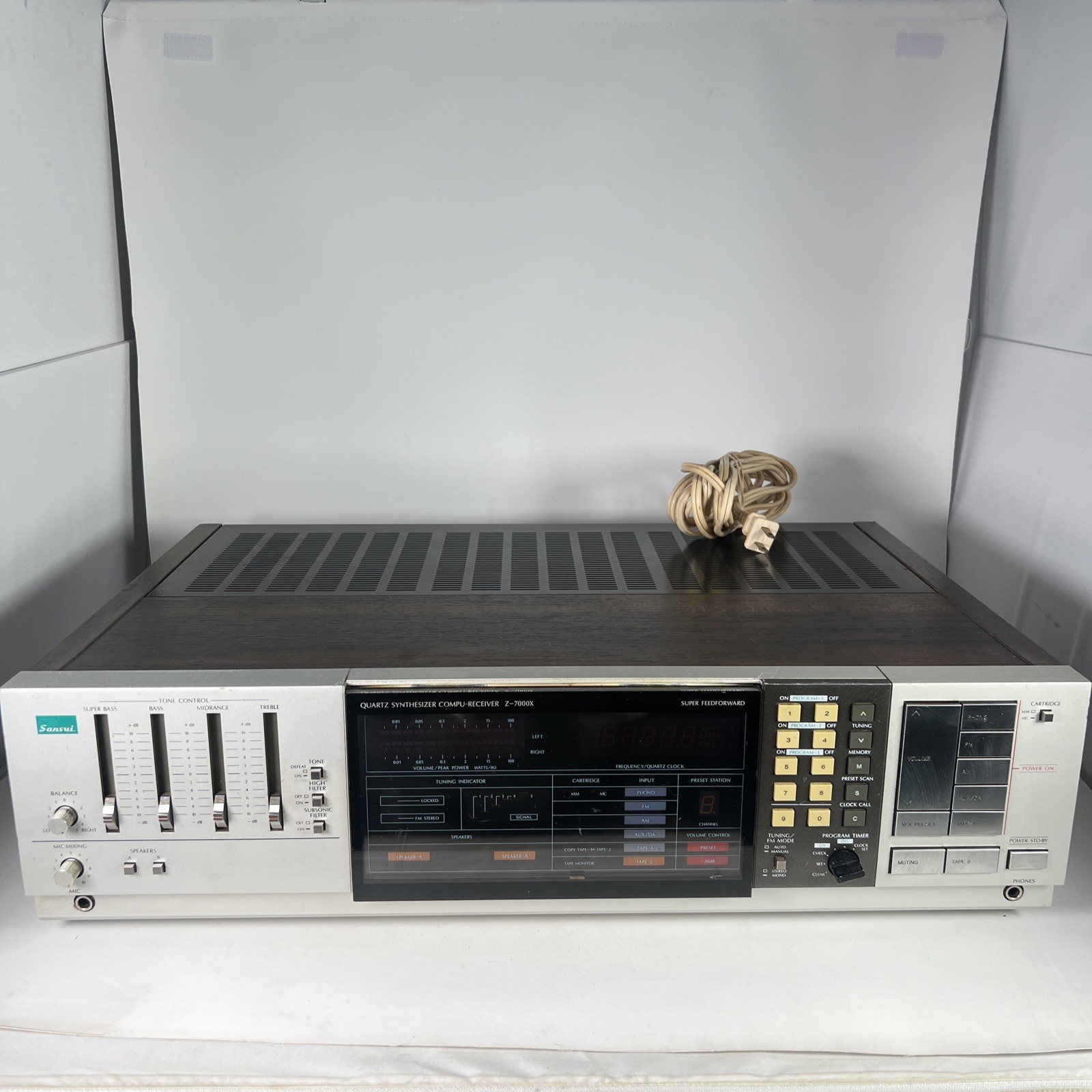 Sansui Z-7000x Quartz Synthesizer Compu Receiver Power Tested Only Parts Repair