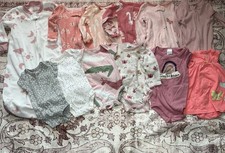 Baby Girl 0-3 Months 12pc Clothes Lot Cute Girly Sleepers Bodysuits EUC