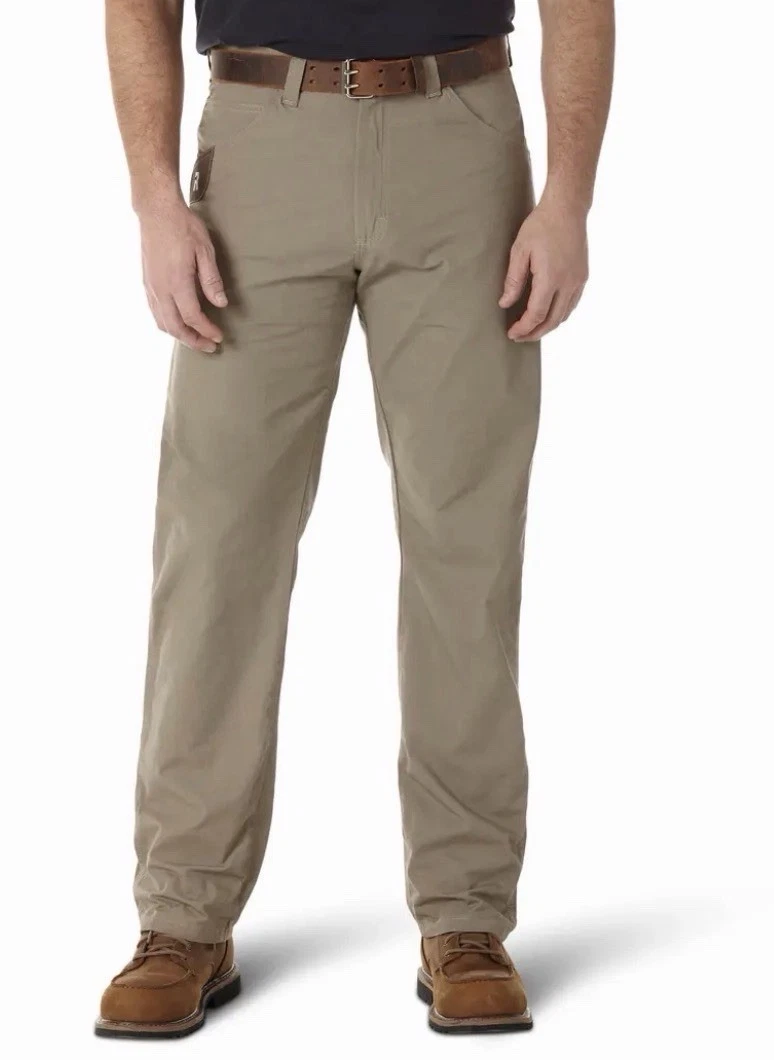wrangler Riggs Workwear ripstop canvas 100% cotton utility pants 44x32 dark Khak