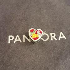Pandora Wisconsin Heart Charm Bead S925 Sterling Silver