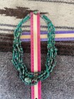 turquoise neckless and bracelet  with silver ( native made ) 1980's , — photo 7