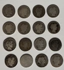 16 Silver Barber Dimes