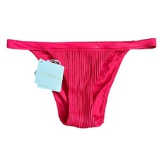 Bikini La Perla rosso plissettato fondo slip donna mare US 6 IT 42 NUOVO